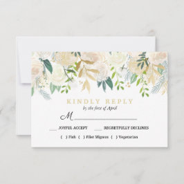 Ivory Bouquet Blumenzwiebelgericht UAWG Rosa RSVP Karte