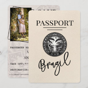 Ivory Brazil Passport Save the Date