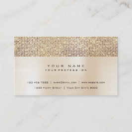 Ivory Brush Pearly Pink Gold Glitzer Sequin Visitenkarte