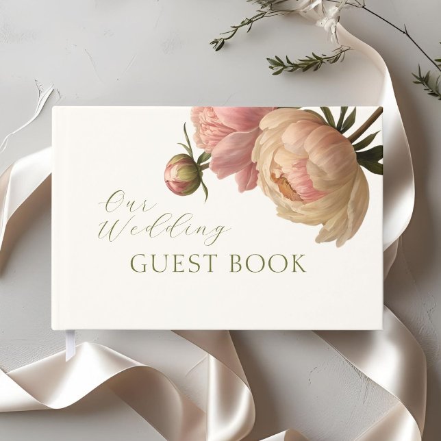 Ivory | Chic Blush Rose Wedding  Gästebuch (Von Creator hochgeladen)