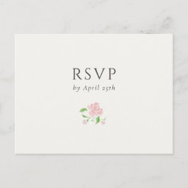 Ivory | Chic Wedding RSVP Response Postcard Postkarte
