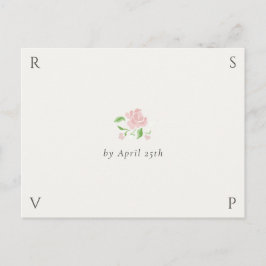 Ivory | Chic Wedding RSVP Response Postcard Postkarte