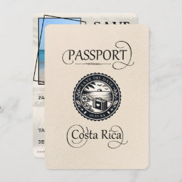 Ivory Costa Rica Passport Save The Date