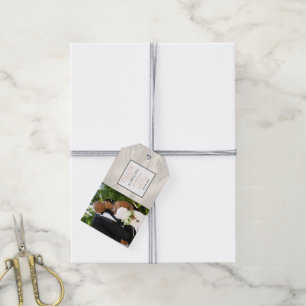 Ivory Costa Rica Wedding Foto Gift Tags Geschenkanhänger