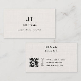 Ivory cream modern minimalst luxury visitenkarte