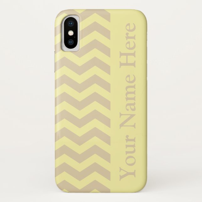 Ivory Cream Neutral Chevrons Case-Mate iPhone Hülle (Rückseite)