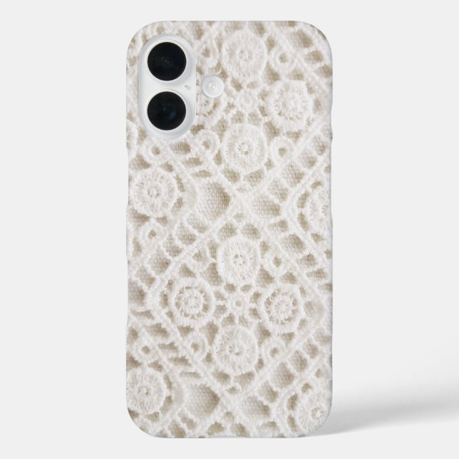 Ivory Crochet Lace Case-Mate iPhone Hülle (Rückseite)