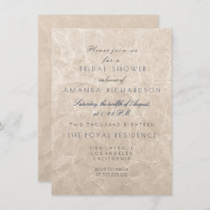 Ivory Crumpled Card Kraft Brautparty Party Einladung