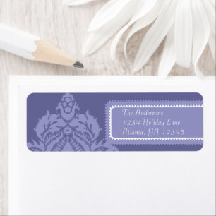 Ivory Damask Lilac Eggplant