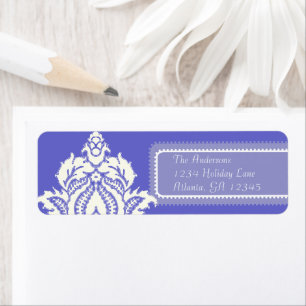 Ivory Damask on Lilac
