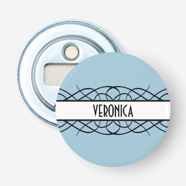 Ivory Deko Blüh Button Flasche Opener Flaschenöffner (Vorderseite)