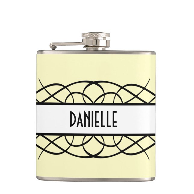 Ivory Deko Blühe Flask Flachmann (Vorderseite)