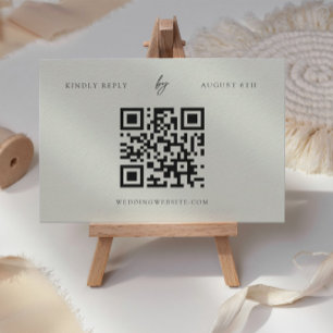 Ivory Elegany Classy UAWG Online Wedding RSVP Card