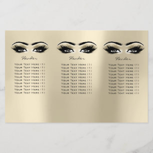 Ivory Eyes Makeup Eyes Lashes DL 3 Packungsbeilage Flyer