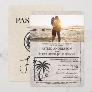 Ivory Florida Passport Hochzeit Einladung