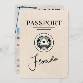 Ivory Florida Passport Save the Date