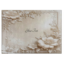 Ivory Flowers Cutting Board