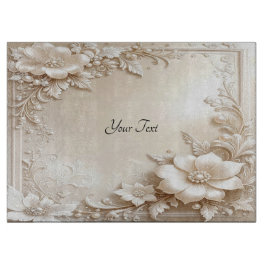 Ivory Flowers Cutting Board Schneidebrett