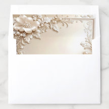 Ivory Flowers Envelope Liner