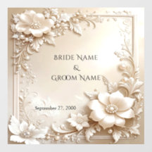 Ivory Flowers Floor Decal