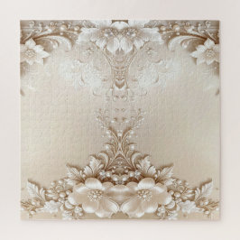 Ivory Flowers Jigsaw Puzzle