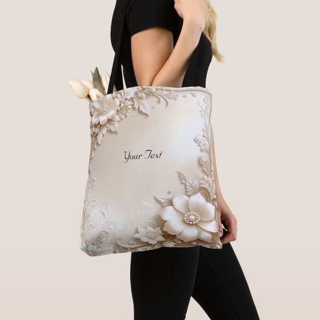Ivory Flowers Tote Bag (Von Nahem)