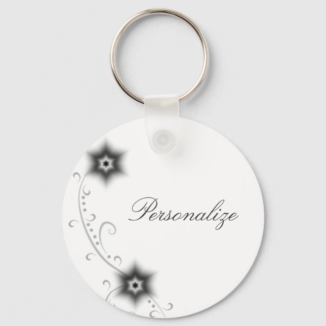 Ivory Glow Blooms Schlüsselanhänger (Vorderseite)