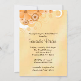 Ivory Gold Hibiskus Floral Brautparty Einladung