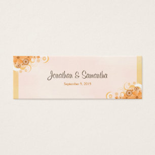 Ivory Gold Peach Floral Kleine Gastgeschenk Hochze