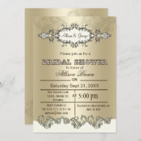 Ivory Gold Scroll Elegantes Brautparty