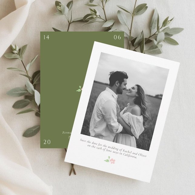 Ivory & Green | Chic Floral Wedding Save the Date (Von Creator hochgeladen)