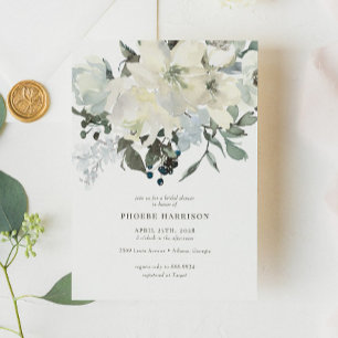 Ivory Greenery Brautparty Einladung