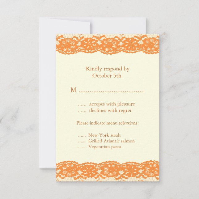 Ivory Lace UAWG RSVP Karte (Vorderseite)