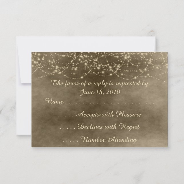 Ivory Lanterns RSVP Cards Karte (Vorderseite)