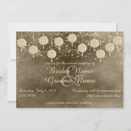Ivory Lanterns Virtual Wedding Einladung