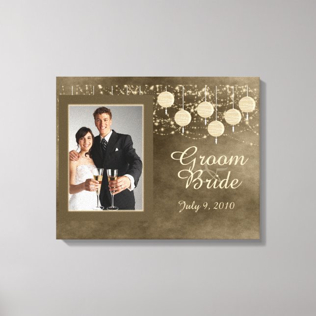 Ivory Lanterns Wedding Keepake Leinwand (Vorderseite)