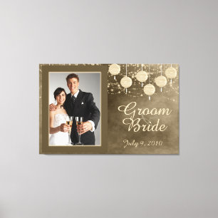 Ivory Lanterns Wedding Keepake Leinwand