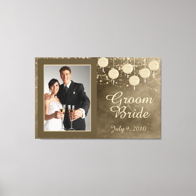 Ivory Lanterns Wedding Keepake Leinwand (Vorderseite)