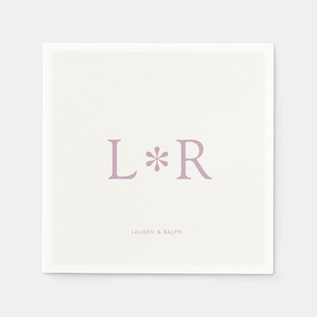 Ivory & Lilac | Stylish Modern  Serviette (Vorderseite)