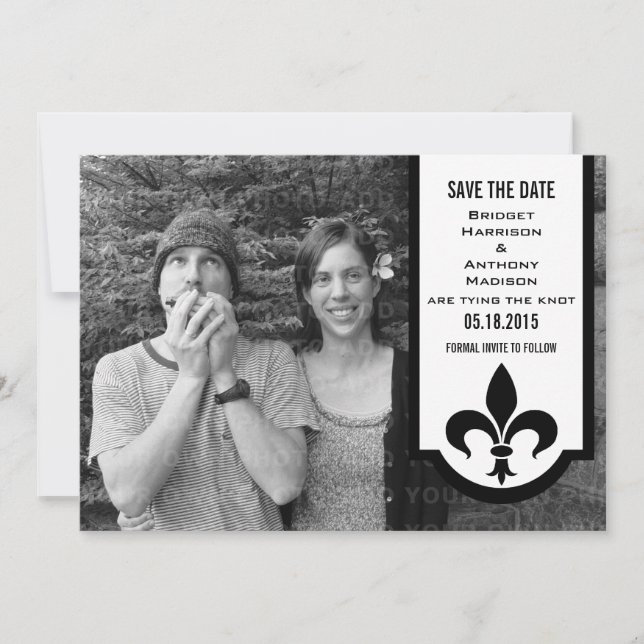 Ivory Lilie Banner Save the Date einladen (Vorderseite)