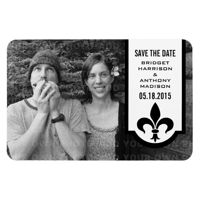 Ivory Lilie Banner Save the Date Magnet (Horizontal)