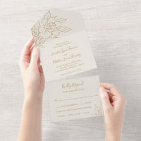 Ivory Line Art Floral