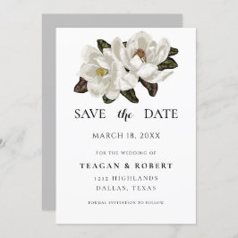 Ivory Magnolia blühen Save The Date