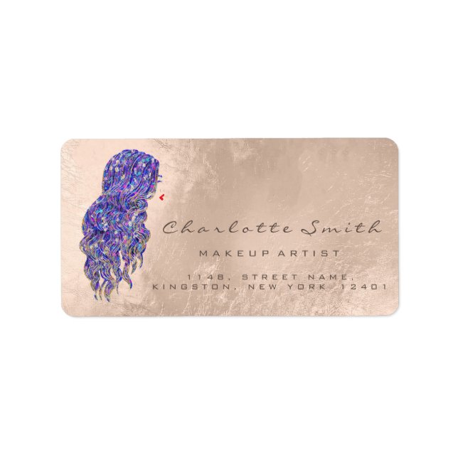 Ivory Makeup Lash Friseur Mermaid UAWG Adressaufkleber (Vorne)