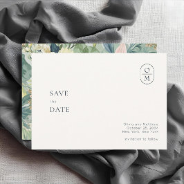 Ivory | Modern Floral Watercolor Wedding  Save The Date