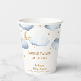 Ivory Moon Stars Twinkle Boy Baby Shower Pappbecher