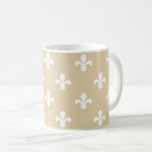 Ivory Neutral Fleur de Lys Kaffeetasse