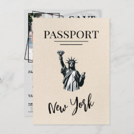 Ivory New York City Passport Save the Date