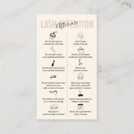 Ivory Pink Lash Verlängerung Nachsorge Visitenkarte