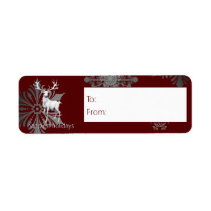 Ivory Reindeer Weihnachten Red Gift